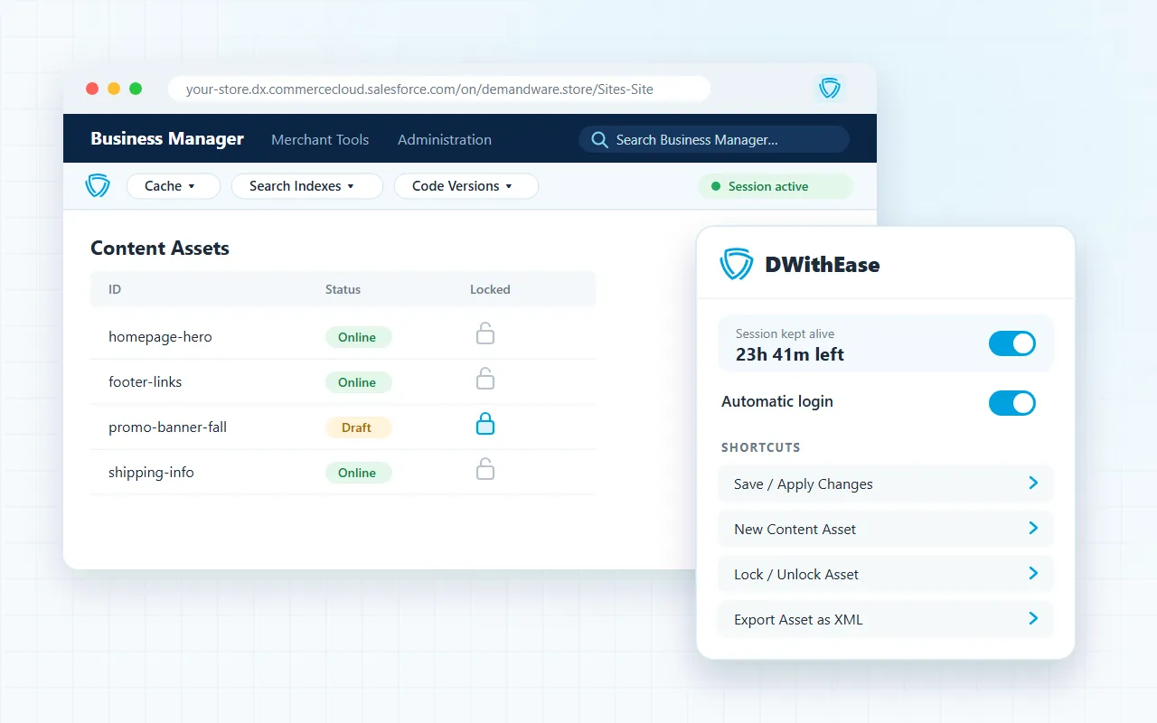 Building DWithEase: What a Browser Extension Taught Us About SFCC Developer Productivity