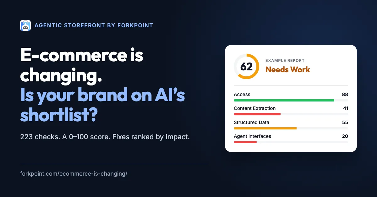 E-commerce is changing. Can AI agents read your store?