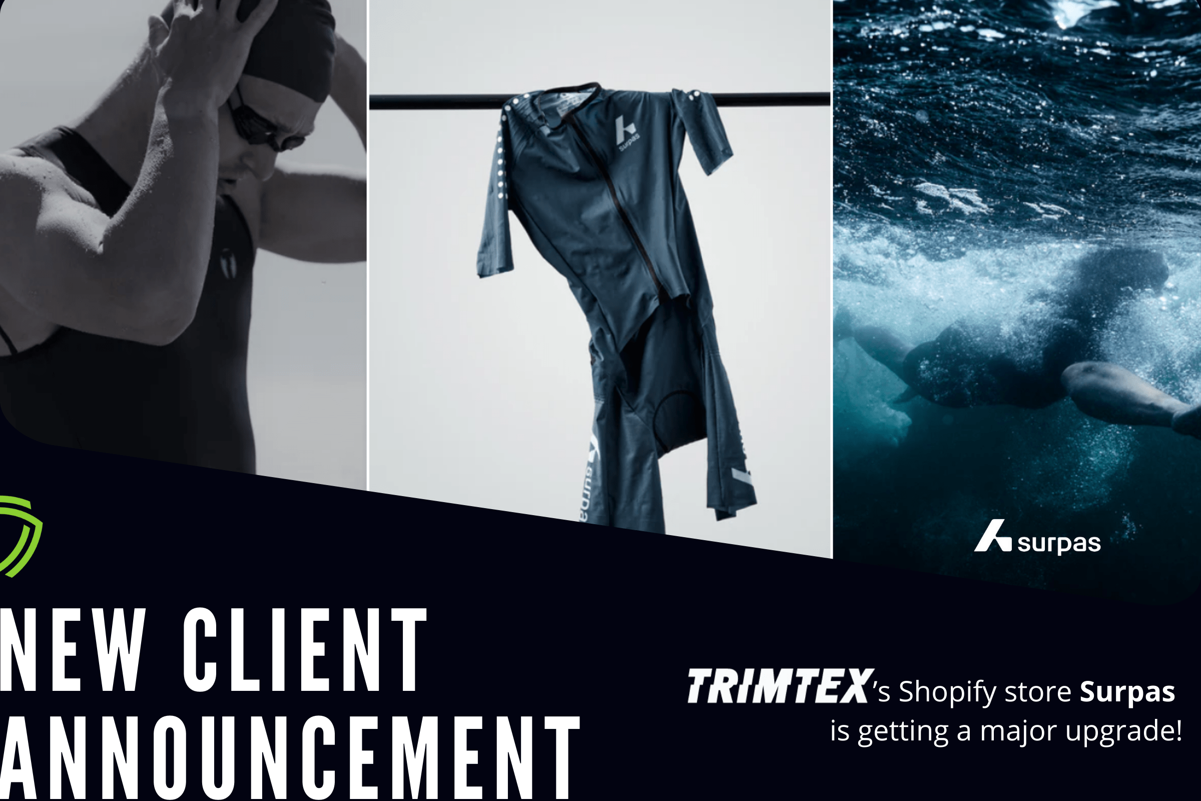 Surpas and Trimtex new client announcement banner